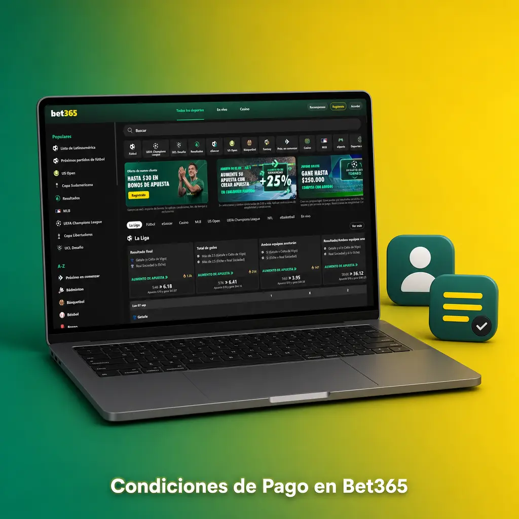 Condiciones de pago en Bet365 Guatemala: verificación de identidad, límites de transacción y retiros sin comisión