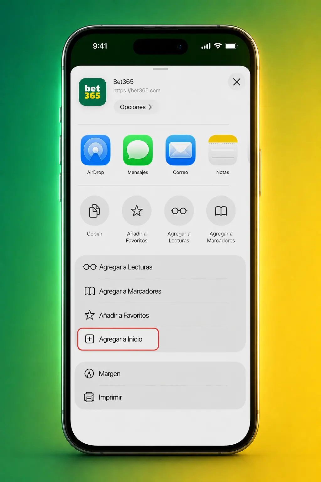 Pasos para descargar e instalar la app PWA de Bet365 en iOS desde Safari en 5 sencillos pasos.