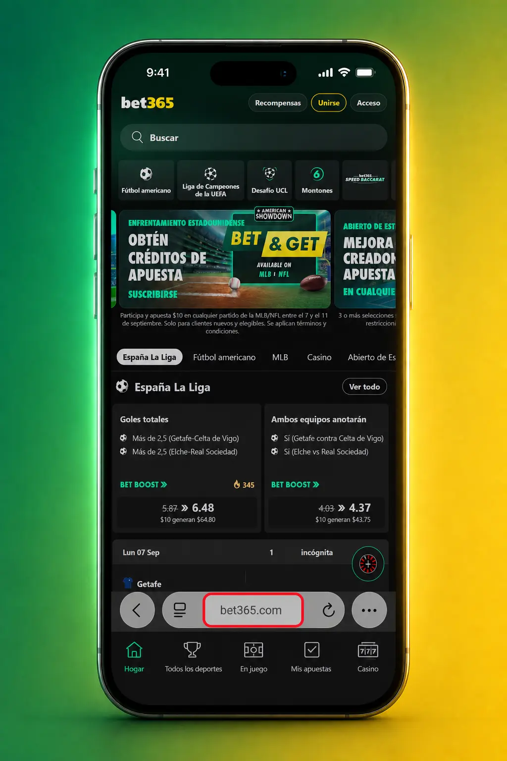 Pasos para descargar e instalar la app PWA de Bet365 en iOS usando el navegador Safari en 5 sencillos pasos.